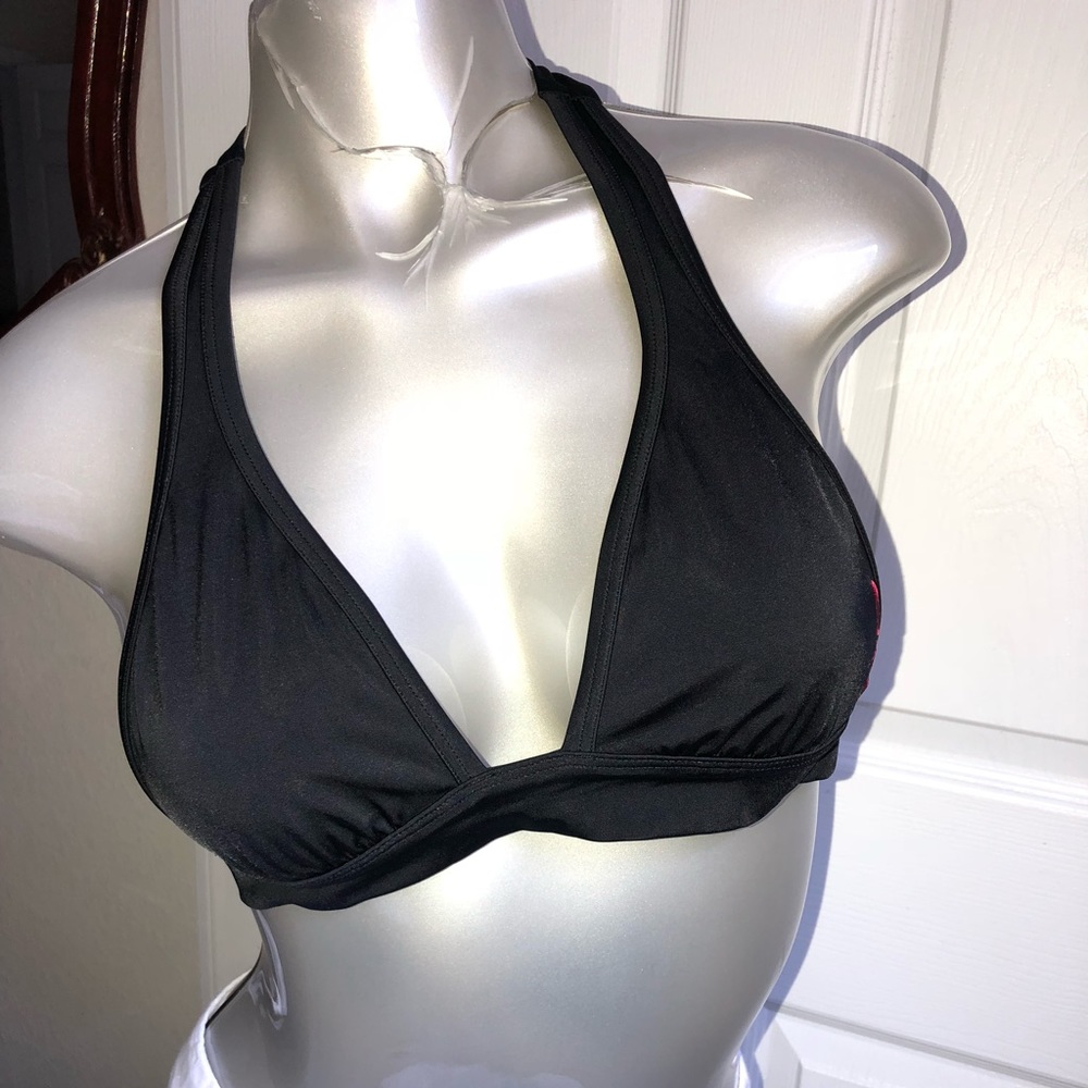 ⚡️Oakley bathing suit top black & pink halter top